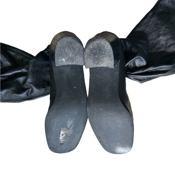 vintage knee high black boots - Picture 4 of 5